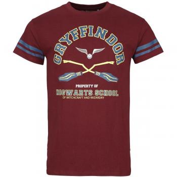 T-shirt Supporter Gryffondor – Harry Potter – Rouge – Hommes – Taille S à XXL – Manches Courtes