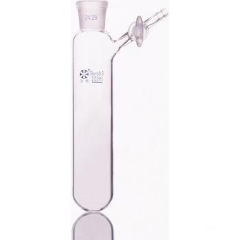 Tubo de reacción de borosilicato, válvula de vidrio, 200ml, boca estándar