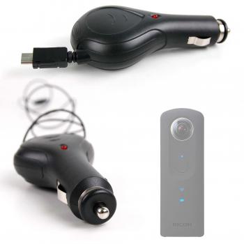 Adattatore da accendisigari auto a caricatore per videocamera Theta SC rosa