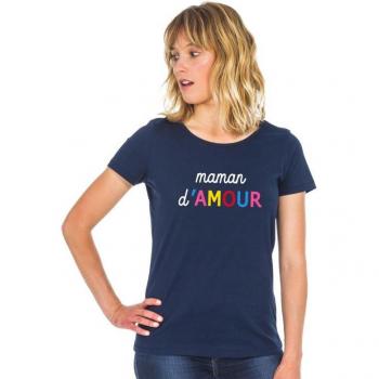 Colorful Love Mom T-Shirt for Women