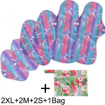 7-Pack Reusable Bamboo Charcoal Sanitary Napkins