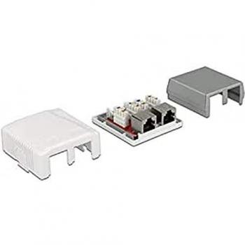 Kit RJ‑45 2x blanc – boîte de jonction pour prise électrique