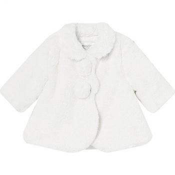 Mayoral Pelzmantel 2451 Écru Regular Fit 6_9M female