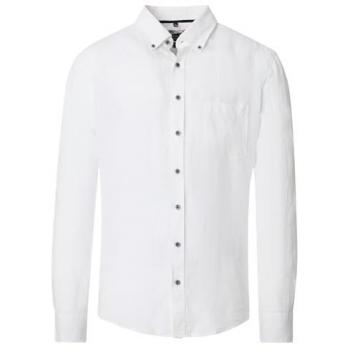 CasaModa Herren Leinenhemd M – Weiß