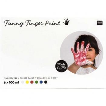 Rico Design Spaß-Fingerfarbe, 6x100ml