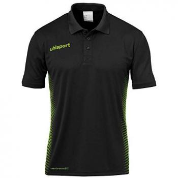 Uhlsport Score Poloshirt für Kinder, schwarz/Fluo grün, 164