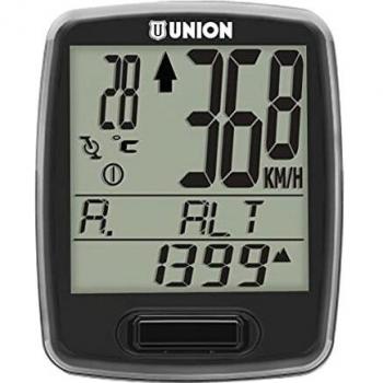 Ciclocomputador Union 7TW 7 funciones inalámbrico negro