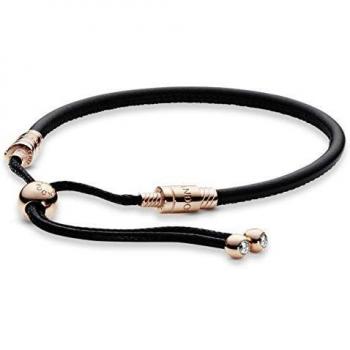 Pandora Mujer: Pulsera Charm 28 cm, Oro Negro