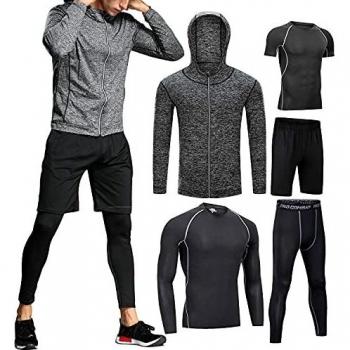 Boomcool Gray Workout Compression Outfit for Men