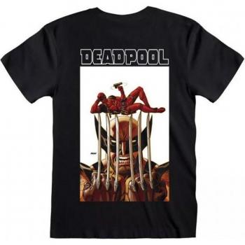XL Deadpool Striking Pose T-Shirt in Black
