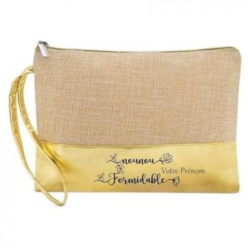 Pochette Taperso « Nounou Formidable » – jute doré