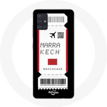 Fundas Samsung Galaxy A71 con Itinerario a Marrakech, Marruecos