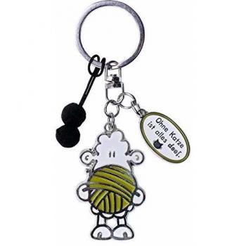 Schaf mit Flaum‑Knäuel‑Keyring