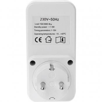 EU‑kompatible Steckdose mit integrierter Countdown‑Timer-Funktion