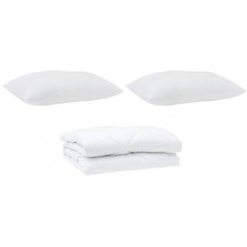 Juego de Edredón y 3 Almohadas VidaXL – Microfibra Premium