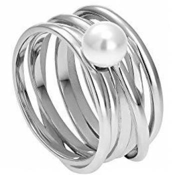 Ring Serpens Poliert von Heideman – Damenring mit Perle in Geschenkverpackung