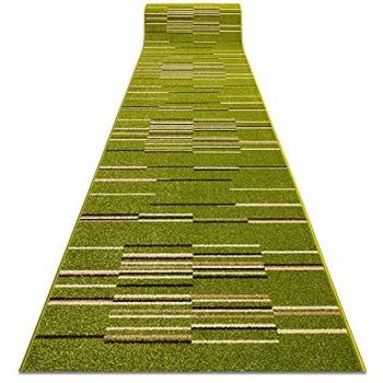 RUGSX Green Fryz Runner – Heat‑Set 90 cm