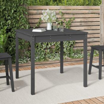 Table de patio gris 82,5x82,5x76 cm en bois massif de pin