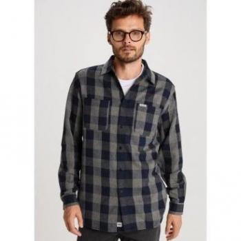 Camisa Bendorff Cuadros azul y gris