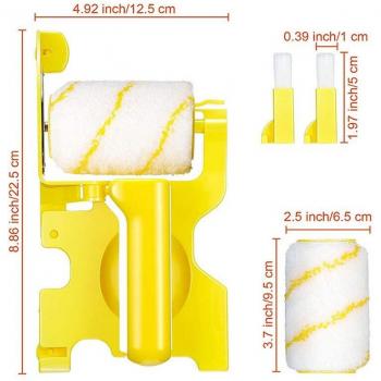 Paint Roller Edger with 2 Replacement Rollers for Home Wall and Ceiling