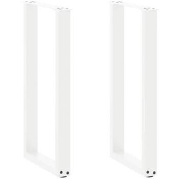 Pieds de table basse forme U 2 pcs blanc 28x(72-73) cm