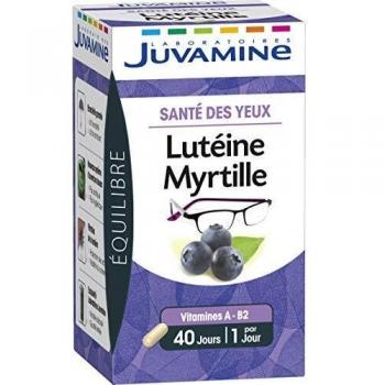 Supplément nutritionnel pour la santé des yeux avec Lutéine et Myrtille, 40 comprimés de Juvamine