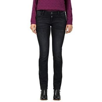 Timezone Slim Seratz Pantalones Vaqueros Rectos, Negro (Black Diamond Wash 9047)