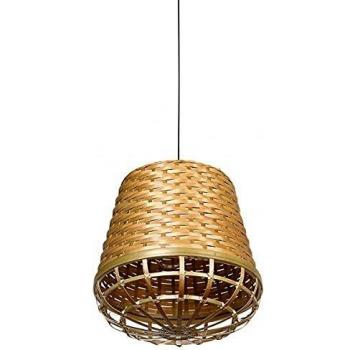 Fabrilamp Colgante de Bambú Fargesia 1xe27 Avellana 24x24 cm
