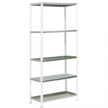SimonRack Jardinera Vertical Exterior 1800x900x400 mm, 5 Baldas, Soporta 100 kg de Punto Flexión por balda, Blanco/Galva