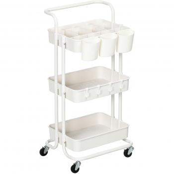 Carrello HomeAssist 3 Stadi con Ruote HOMCOM