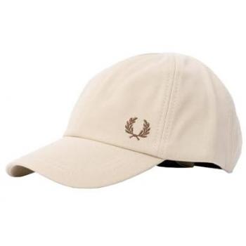 Piqué Cap by Fred Perry – Oatmeal/Stone, Tan, One Size