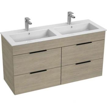 DoubleLav Cube – Meuble en frêne (118 × 43 × 61 cm)