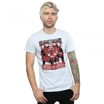 Marvel Men's Deadpool Vs Deadpool T-Shirt, Sport Grey, Size S