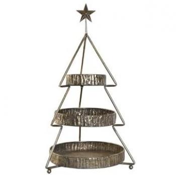 Albero di Natale Portafrutta Home Esprit 43x43x79 cm Dorato