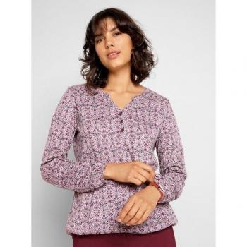 Helline t‑shirt à motifs écru‑rouge foncé 50 % coton