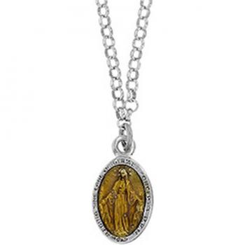 Vierge Marie en argent rhodié