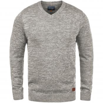 Blend Dansel Herren Strickpullover V-Ausschnitt, Größe:S, Farbe:Zink Mix