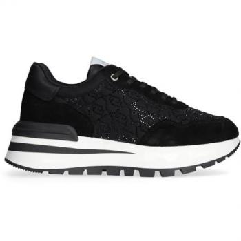 Cow Leather Strass Trainers by Liu·jo – Amazing 20 (Black, EU 41)