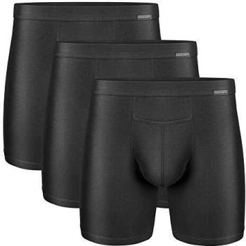 David Archy Premium Supima Baumwollboxershorts – lange Beine, atmungsaktiv, Penislöcher, 3‑Pack für Herren
