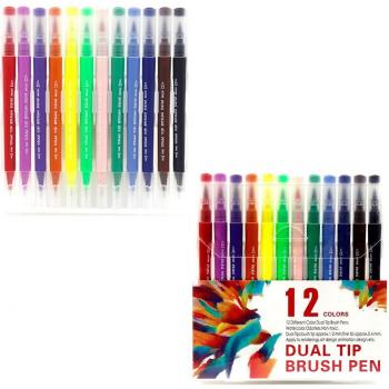 Marcadores artísticos de 100 colores, punta fina y pincel para diarios creativos