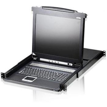 Aten 16-Port KVM mit 17 LCD, KVM-Switch, Schwarz
