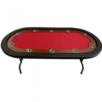 10-Seat Metal Leg Poker Table