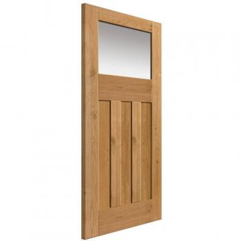 Rustic Oak Opaque Glazed Door, JB DX 3-Piece Set – 1981 × 762 × 35 mm
