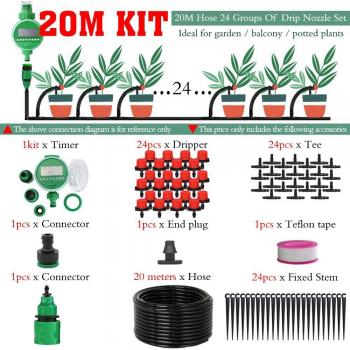 Digital Timer Drip Irrigation System for 4/7mm Micro Kits