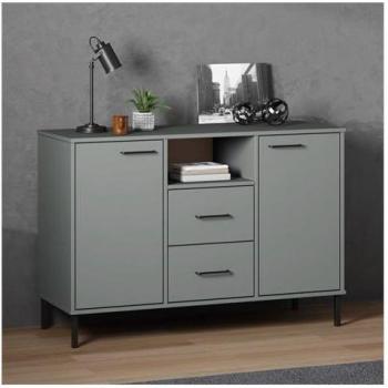 Grau lackiertes Sideboard OSLO 113x40x77 cm