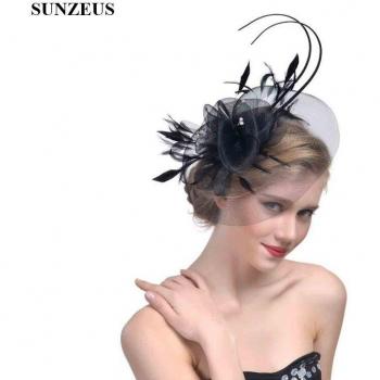 Soft Tulle Wedding Face Veil Fascinator with Beaded Flowers SH29