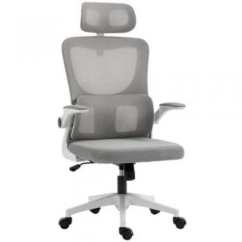 Fauteuil de bureau pivotant avec support lombaire et tétière ajustable