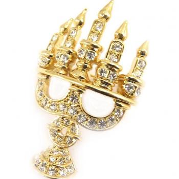 Accessoire Chic Chandelier Doré et Blanc