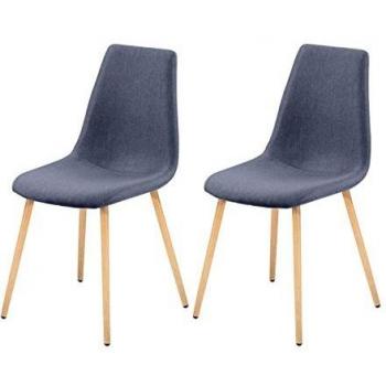 Rendez vous déco Chaise Aleksi Noir Mat (Lot de 2)