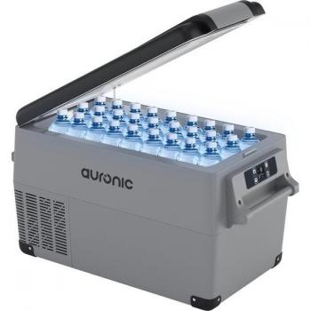 Auronic 30 L Glacière Électrique Compresseur 12V & 240V Gris – 5 Modes – Double Compartiment